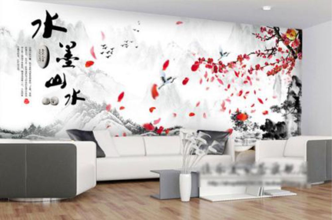 3D立體墻體電視背景藝術彩繪